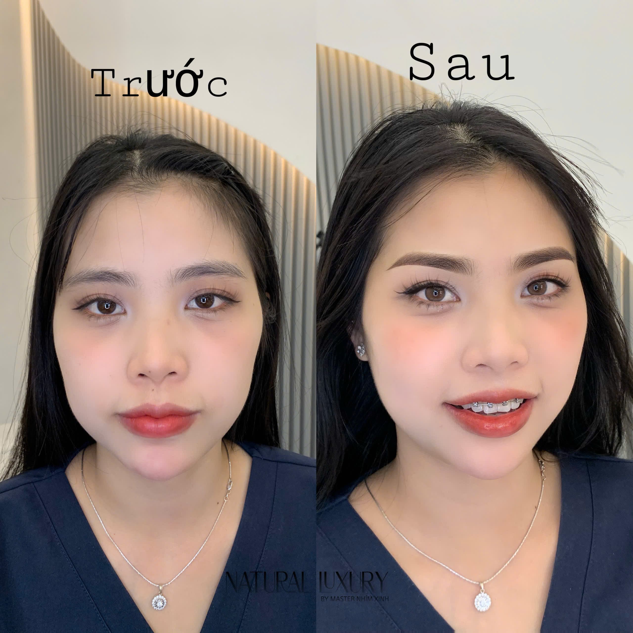 Chân mày — trước & sau, ảnh chân dung